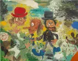 Matías Sánchez, Parodia, 2014, oil on linen