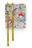 Flower Belt by Takashi Murakami and Virgil Abloh, 2018, sublimation printing, Off-White Belt and Off-White zip ties on canvas mounted on aluminium frame, sold Jul 2021