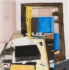 Dad's Study 2 by Jonas Wood, 2008, gouache and coloured pencil on paper, offered Jul 2021