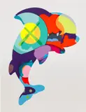 Kaws, PIRANHAS WHEN YOU'RE SLEEPING, silkscreen on paper