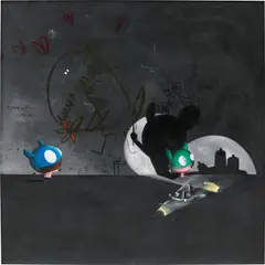 Edgar Plans, Amore, 2019, mixed media on canvas