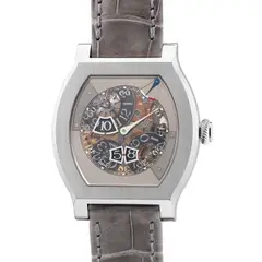 F.P. Journe, A very rare and fine limited edition semi-skeletonized platinum tortue-shaped wristwatch with digital jump hours and seconds, power reserve indication, certificate and presentation box, numbered 56 of a limited edition of 69 pieces, Circa 2018