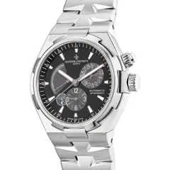 Vacheron Constantin, A fine and attractive stainless steel dual-time wristwatch with date, power reserve, center seconds, bracelet, certificate and presentation box, Circa 2010