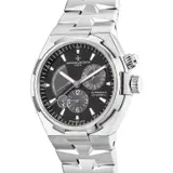 Vacheron Constantin, A fine and attractive stainless steel dual-time wristwatch with date, power reserve, center seconds, bracelet, certificate and presentation box, Circa 2010