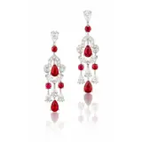 Anton Graff, A Pair of Ruby and Diamond 'Chandelier' Earrings