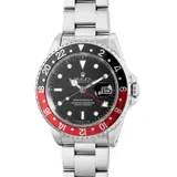 Rolex, A fine and attractive stainless steel dual time wristwatch with center seconds, date, bracelet, guarantee and presentation box