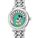 Gérald Genta, A fine and attractive stainless steel wristwatch with jumping hours, retrograde minutes, mother of pearl dial and bracelet, Circa 2000s