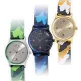 DecideAndAct, A fine and sustainable set of three recycled stainless steel and black PVD coated stainless steel wristwatches, made in collaboration with Jane Goodall, donated by DecideAndAct to benefit the Jane Goodall Institute, 2021