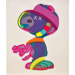 THE THINGS THAT COMFORT by Kaws, silkscreen print in colours on paper, sold Sep 2021