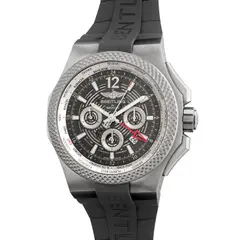Breitling, A fine and oversized titanium dual time chronograph wristwatch with date, bi-directional bezel with inner rotating city disc, 24-Hour indication, warranty and box, made for Bentley Motors, Circa 2014