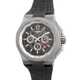 Breitling, A fine and oversized titanium dual time chronograph wristwatch with date, bi-directional bezel with inner rotating city disc, 24-Hour indication, warranty and box, made for Bentley Motors, Circa 2014