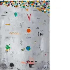 Edgar Plans, Martians, 2018, mixed media on paper