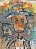 Aboudia, Untitled, mixed media on canvas