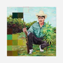 Jacqueline Valenzuela, Mi Gusto Es, 2023, oil on panel