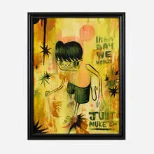 Charles Glaubitz, In My Day We Would Just Nuke ‘Em, 2005, acrylic on paper in artist's frame