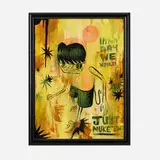Charles Glaubitz, In My Day We Would Just Nuke ‘Em, 2005, acrylic on paper in artist's frame