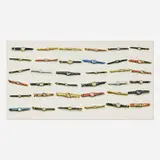 Lisa Milroy, Watches, 1985, oil on canvas
