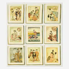 Lisa Milroy, Japanese Prints, 1986, oil on canvas