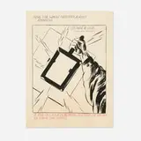 No title (Let there be light...) by Raymond Pettibon, 1992, ink on paper, sold Oct 2024
