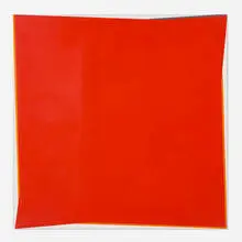 Claudio Verna, Esulta nel rosso 2, 1968-70, acrylic on canvas