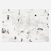 Michael Landy, Homage 2 New York (Suicide Carriage), 2006, ink on paper