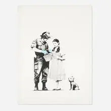 Banksy, Stop and Search, 2007, screenprint in colors on Arches