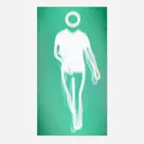 Julian Opie, Dance (Figure 2), 2023, lenticular acrylic panel mounted to white acrylic