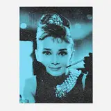 Russell Young, Audrey Hepburn, 2018, screenprint on linen with diamond dust