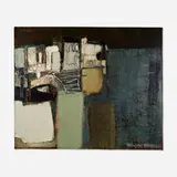 Raimonds Staprans, Untitled (Village), 1961, oil on canvas