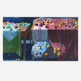 Paul Wonner, Fruit and Kitchen Towels, 2001, acrylic on canvas