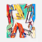 Charles Arnoldi, Untitled, 1988, acrylic on layered plywood