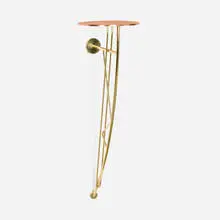 Elliott Littman, Arco wall-mounted console, c. 1960, brass, copper
