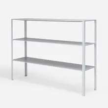 Jean Nouvel, Less Library Shelf, 1994, satin finished stainless steel