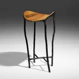 Valentin Loellmann, Pedestal table, 2016, oak, hazelwood, coal