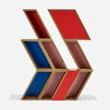 Ro & Lu, Nature/Nurture (After Otto Herbert Hajek) bookshelf, 2012, walnut, Formica over wood