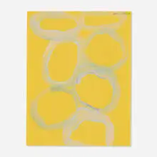 Günther Förg, Untitled, 1991, watercolor on yellow machine-wrapped paper