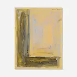 Günther Förg, Untitled, 1991, watercolor and chalk on yellow machine-wrapped paper