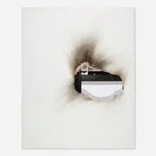 Kasper Sonne, Borderline (New Territory) No. 60, 2014, industrial paint, fire and water on canvas