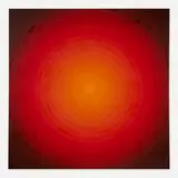 David Malek, Red Light Sphere, 2009, enamel and wax on panel