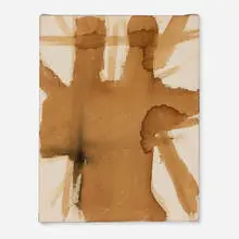 Rob Davis, Drag, 2013, coffee on canvas