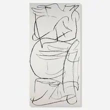 Aaron Garber-Maikovska, Luisa, 2014, ink and acrylic on foamboard mounted to aluminum stretcher