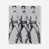 Eric Doeringer, Andy Warhol (Silver Elvis), 2019, screenprint and acrylic on canvas