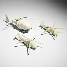 Sam Anderson, Helicopters, 2015, epoxy clay, plastic and metal