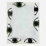 John Finneran, 7 Eyes, 4 Green, 2008, oil and enamel on aluminum and stainless steel nails