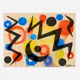 Alexander Calder, Black Lightning, 1964, gouache and ink on BFK Rives
