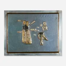 Larry Rivers, That Girl is in Many Parts - Portrait of Barbara Goldsmith, 1970, mixed media on wood panel