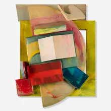 Angle by Sam Gilliam, 1998, mixed media wood assemblage, sold Sep 2025