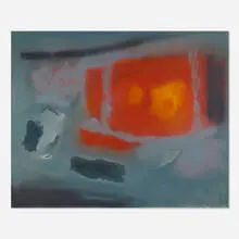 Esteban Vicente, Floating Forms, 1990, oil on canvas