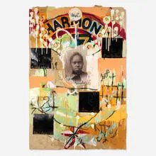 Radcliffe Bailey, Harmony 2, 1995, mixed media on paper