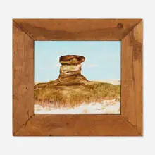 In Memory by Llyn Foulkes, 2022, oil on panel in artist's frame, sold Sep 2025